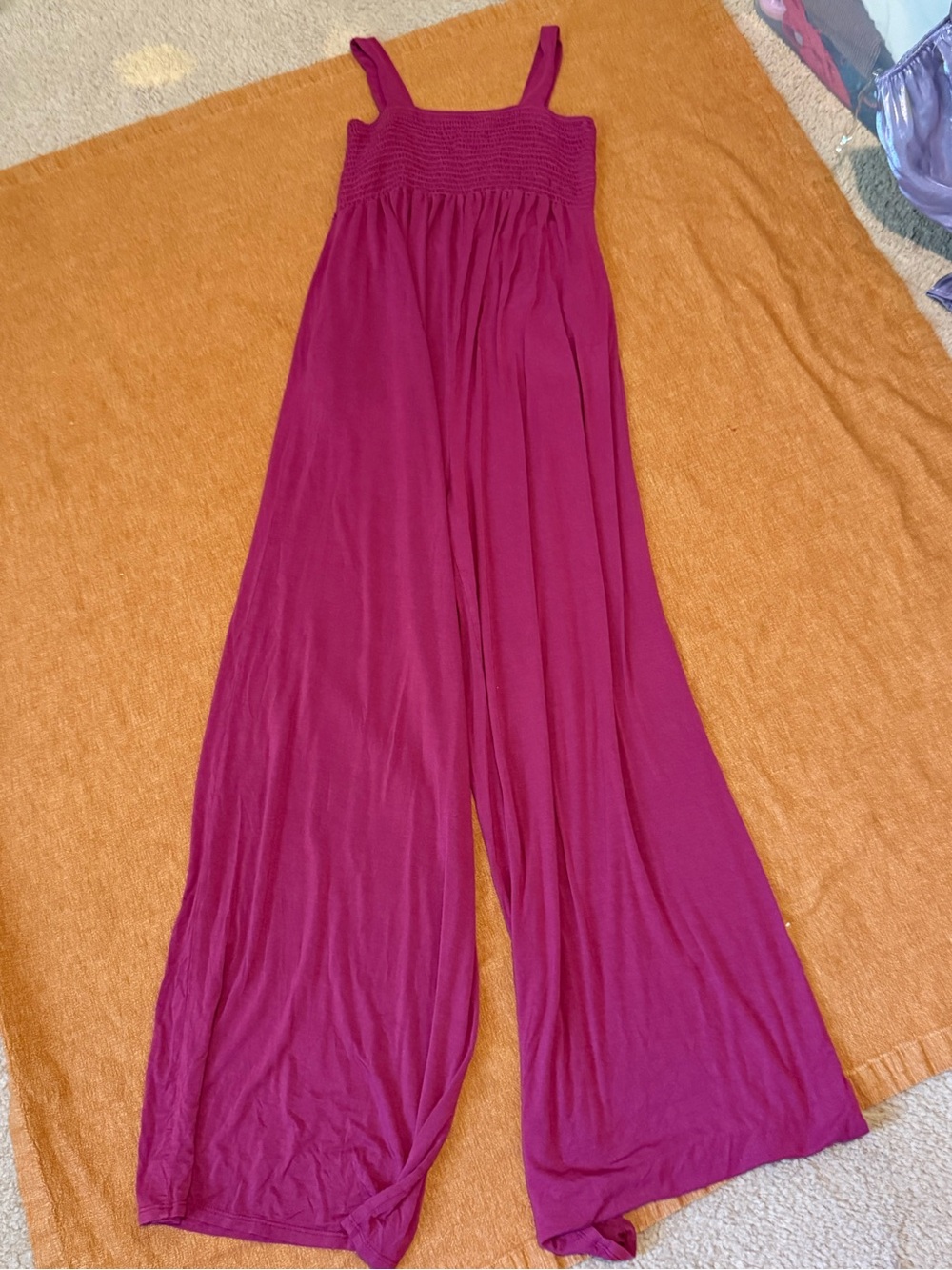 Women’s Magenta Berry Extra Wide-Leg Jumpsuit